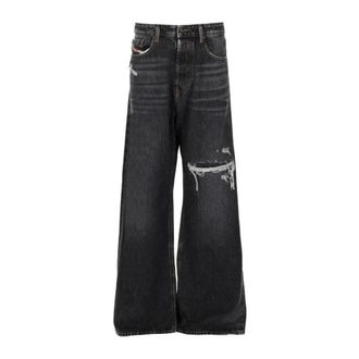 Diesel D-Rise Wijde Jeans - Heren - Jeans - Grijs - Maat: W34 Denim