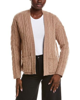 Naadam Ultra Luxe Wool & Cashmere-Blend Open Cable Cardigan