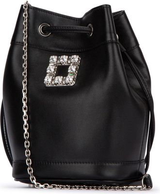 Roger Vivier Womens Vivier Bucket Bag Black Calfskin Fgl