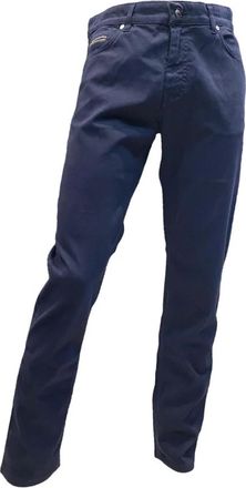 Harmont & Blaine Broeken - Heren - Slim Fit Broeken - Blauw - 4XL - Katoen - Broeken
