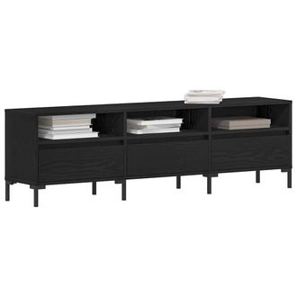 Berkfield Home TV Cabinet Black Oak 150x30x44, 5 cm Engineered Wood
