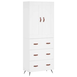 Berkfield Home Highboard White 69.5x34x180 cm Engineered Wood