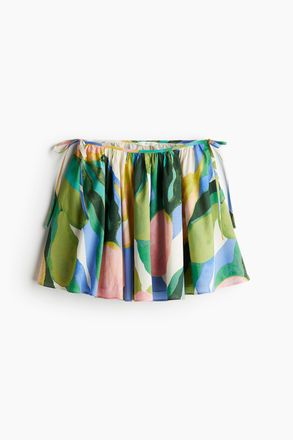 H&M Mini-Tellerjupe - Blau/Gemustert