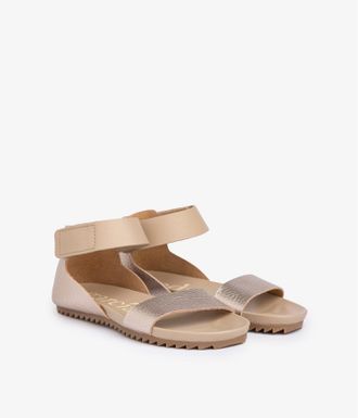 Pedro Garcia Ankle strap fussbett in pink metallic leather | Jalila | Essentials collection | PEDRO GARCIA