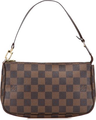 Louis Vuitton Pre-owned Womens Pochette Mini Shoulder Bag - Dark Brown Textile - One Size