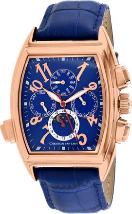 Christian Van Sant Mens Grandeur Blue Dial Watch