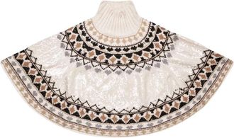 Munthe Verst Poncho - Dames - Ponchos - Beige - S - Wol - Jassen