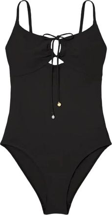 Tory Burch Zwarte Eendelig Badpak met SPF 50 - Dames - Badpakken - Zwart - XS - Nylon - Badmode
