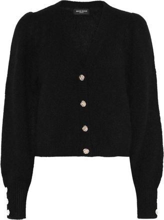 Bruuns Bazaar Syringa Brushed Cardigan - Dames - Vesten - Zwart - S - Nylon - Truien & Vesten