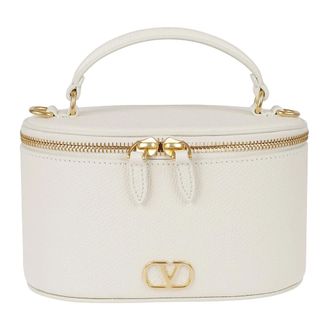 Valentino Garavani Handbags, female, Beige, Size: ONE SIZE VLogo Signature Mini Vanity Bag