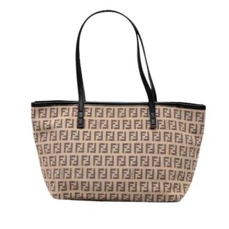 Fendi Bolso Tote de Lona Pre-owned - Pre-owned - Mujer - Beige - ONE SIZE