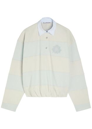 Acne Studios Striped Cotton Polo Sweatshirt - Multicoloured - S (UK8-10 / S)