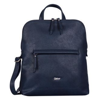 Gabor Rucksack GABOR Mina, Herren, Gr. B/H/T: 27,5cm x 32cm x 9cm, blau, Polyurethane, clean, unifarben, Rucks&auml;cke Rucksack, aus weichem leichten Lederimita