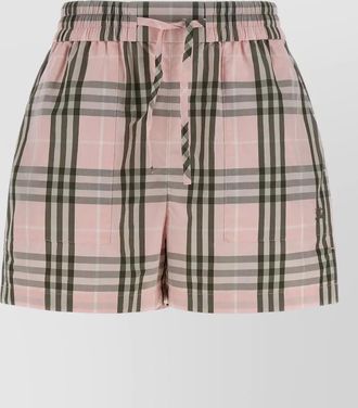 Burberry evelyn check shorts featuring side pockets