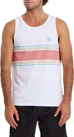 Quiksilver Floater Stripe Tank in White at Nordstrom, Size Xx-Large