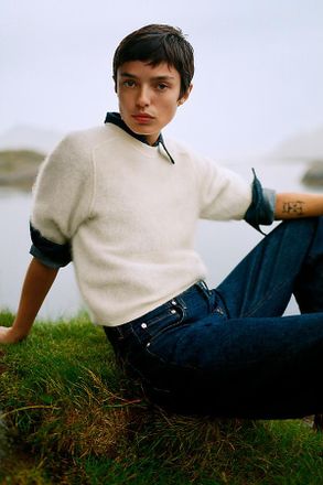 Pilcro Kaia 100% Cashmere Short Sleeve Sweater