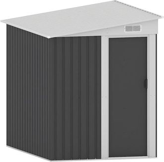 VENTE-UNIQUE.COM Cobertizo de jard&iacute;n acero gris antracita