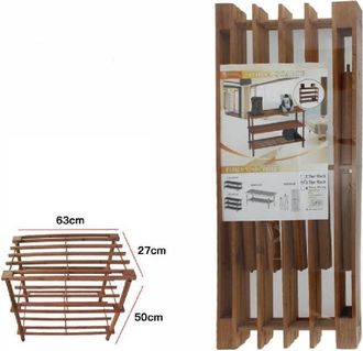 Trade Shop Trade Shop - Zapatero 3 Estantes De Madera M&oacute;vil 63x27x50cm 35974