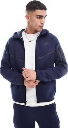 Nike Tech Fleece full zip hoodie in navy