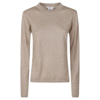Max Mara Trui met ronde hals - Dames - Truien - Beige - Maat: S Kasjmier