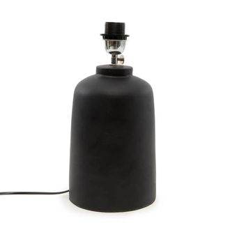 Bazar Bizar Base de l&aacute;mpara de mesa de terracota negro