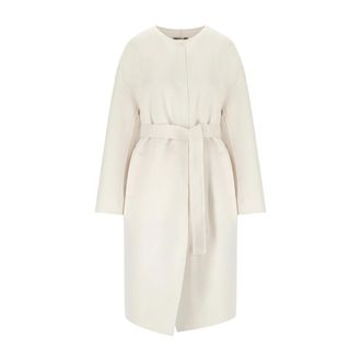Max Mara Dames, Mantels, Wit, Maat: M Katoen