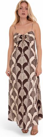 Pennyblack Abito lungo con bretelle Albenga Marrone-bianco Pennyblack Donna