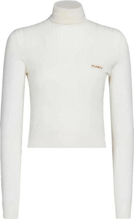 Marni Witte Coltrui Trui Breisels - Dames - Coltruien - Wit - M - Wol - Truien & Vesten