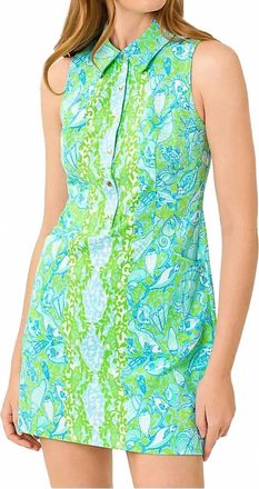 Lilly Pulitzer Luxletic Kathy Dress In Day Dream Blue Throw Me A Line Engineered