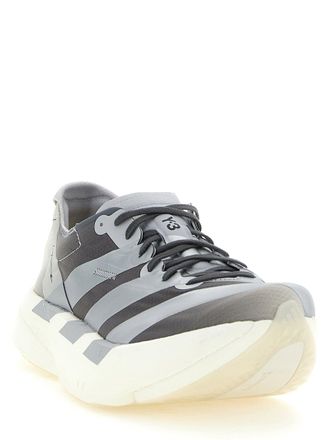 Yohji Yamamoto Metallic Striped Mesh Sneakers - Gray