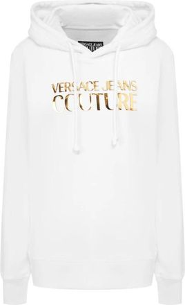 Versace Jeans Couture Witte hoodie met 3D-logo - Heren - Hoodies - Wit - XL - Hoodies & sweatvesten