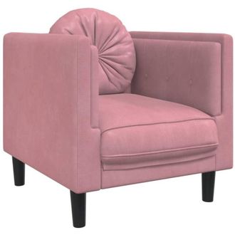 vidaXL Sill&oacute;n Con Coj&iacute;n Terciopelo Rosa Vidaxl