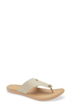Olukai Hoopio Mele Flip Flop in Tapa /Warm Sand at Nordstrom, Size 10