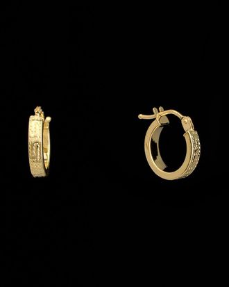Italian Gold, Inc 18K Italian Gold Greek Key Petite Hoops