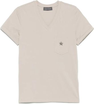 Lorena Antoniazzi T-shirt con applicazione - Toni neutri