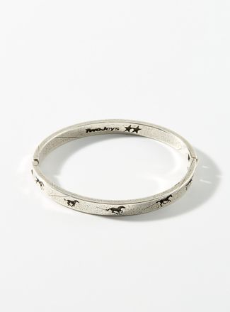 TwoJeys Mens Engraved horse bangle
