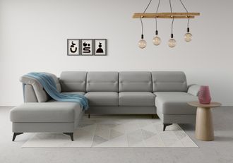 Sit&more Wohnlandschaft »Sinatra U-Form« optional mit Kopfteilverstellung und Armteilfunktion, Metallfüsse