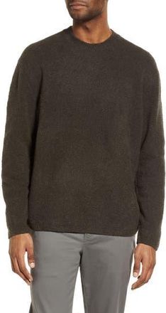 AllSaints Eamont Organic Cotton Blend Crewneck Sweater in Military Brown at Nordstrom Rack, Size Xx-Large