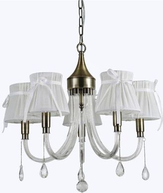 Trade Shop Trade Shop - Copy Of Lampadario Classico Bronzo Bianco A 3 Bracci Lampada Da Soffitto A Sospensione 92402