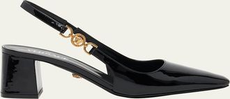 Versace Medusa Patent Slingback Pumps