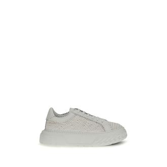 Casadei Witte Kalfsleren Bos Taurus Chunky Sneakers