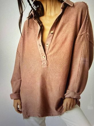 Free People Willow Polo In Antique Oak