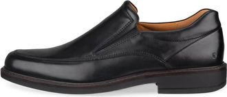 Ecco Mens Holton Apron Toe Slip On Leather Shoe In Black