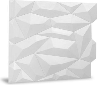 OEM Panel De Pared 3d Profhome 3d 705475 Glacier Matte White Panel Decorativo Liso Con Dibujo Abstracto Mate Blanco 2 M2