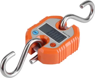 OEM Balanza Electr&oacute;nica Port&aacute;til Weiheng Con Pantalla Lcd Y Sistema De Gancho Y Asa, Color Naranja