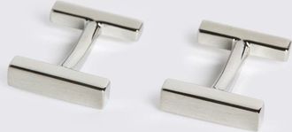 Moss Brushed Silver Bar Cufflink