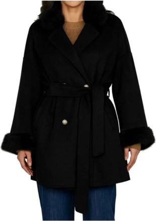 Relish Vexat Jas - Dames - Jas met riem - Zwart - S - Wol - Jassen