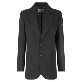 Maison Margiela Mixed Wool Jacket - female - MM6 Maison Margiela - Blazers - Gray - 2XS - Jackets