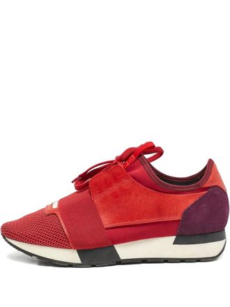 Balenciaga Race Runner leather mesh low-top sneakers - Red