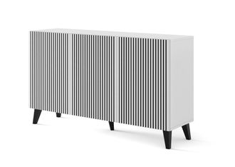 AC-D&eacute;co Ac-deco - Aparador Ravenna F 150 Cm 3d Blanco / Negro Con Patas Negras